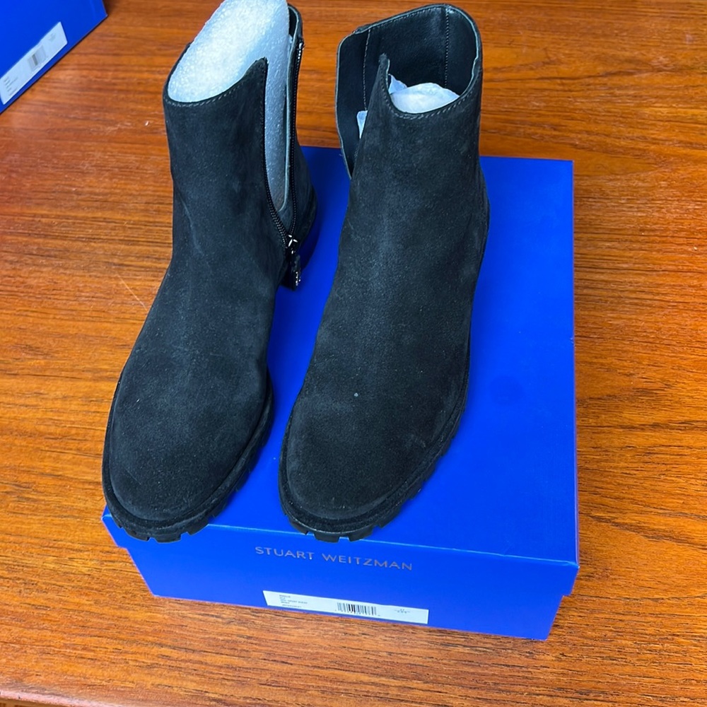 Stuart Weizmann Maelie Black Suede ankle boot